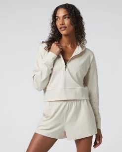Halo Half Zip Cropped Hoodie