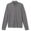 Long Sleeve Knit Twill Button Down