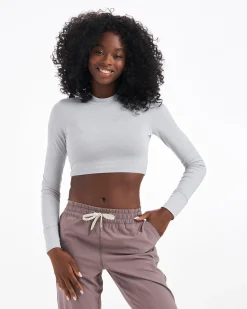 Long-Sleeve Lux Crop Tee