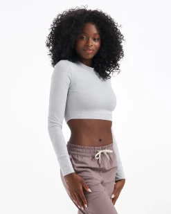 Long-Sleeve Lux Crop Tee
