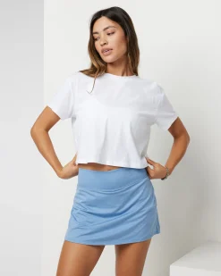 Short Sleeve Feather Cross Back