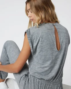 Short Sleeve Lux Crew Jumpsuit
