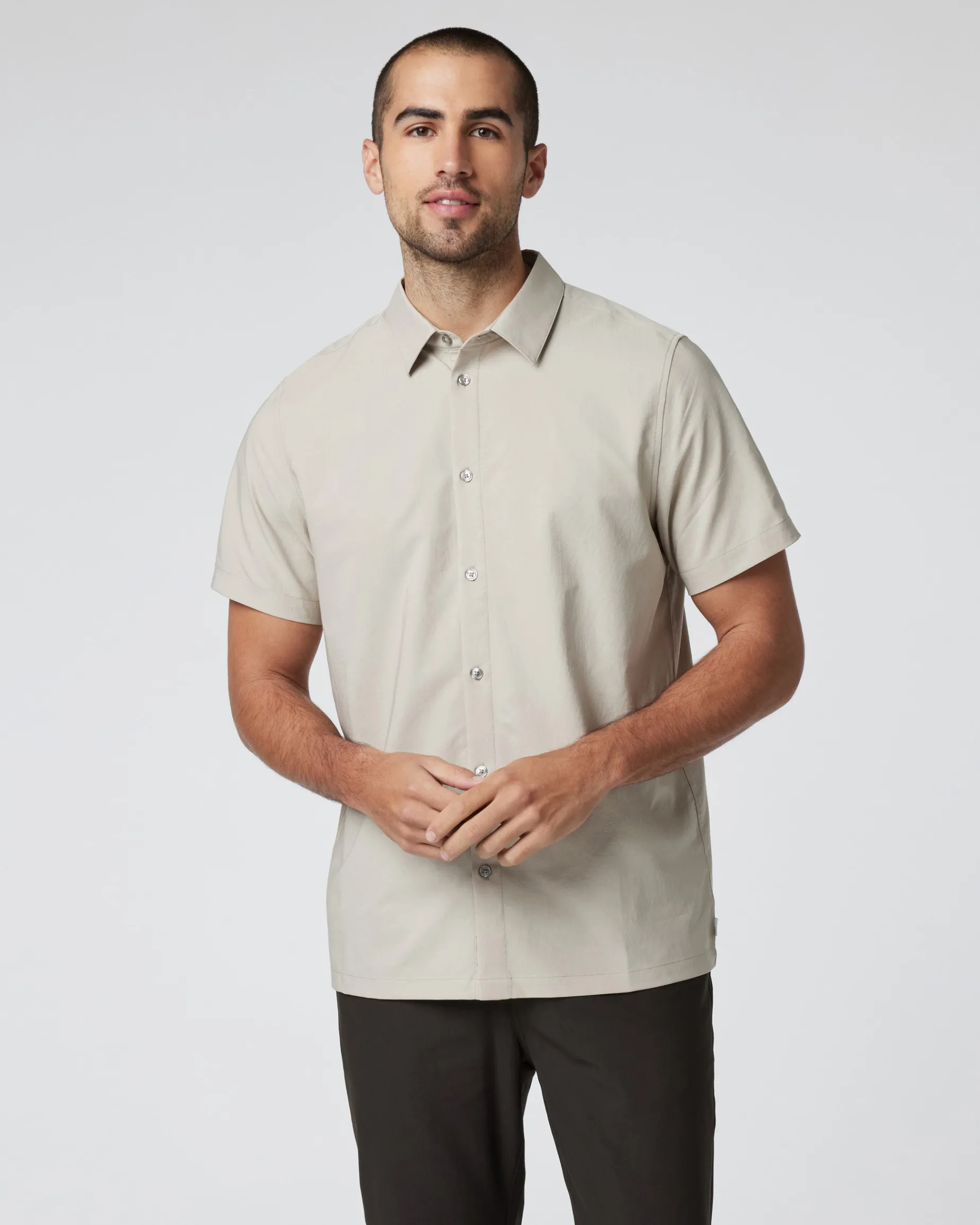 Short Sleeve Manhattan Button Down