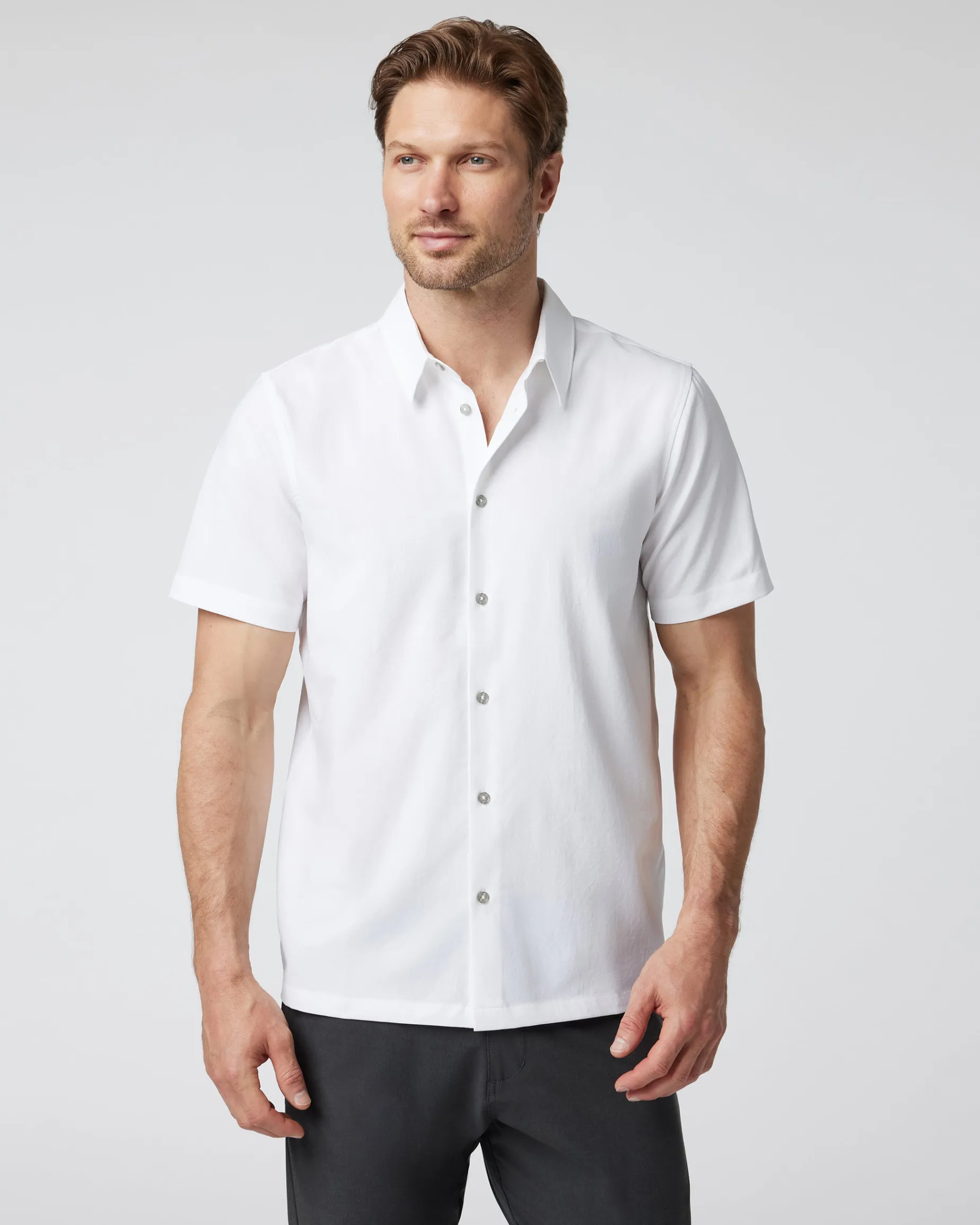 Short Sleeve Manhattan Button Down