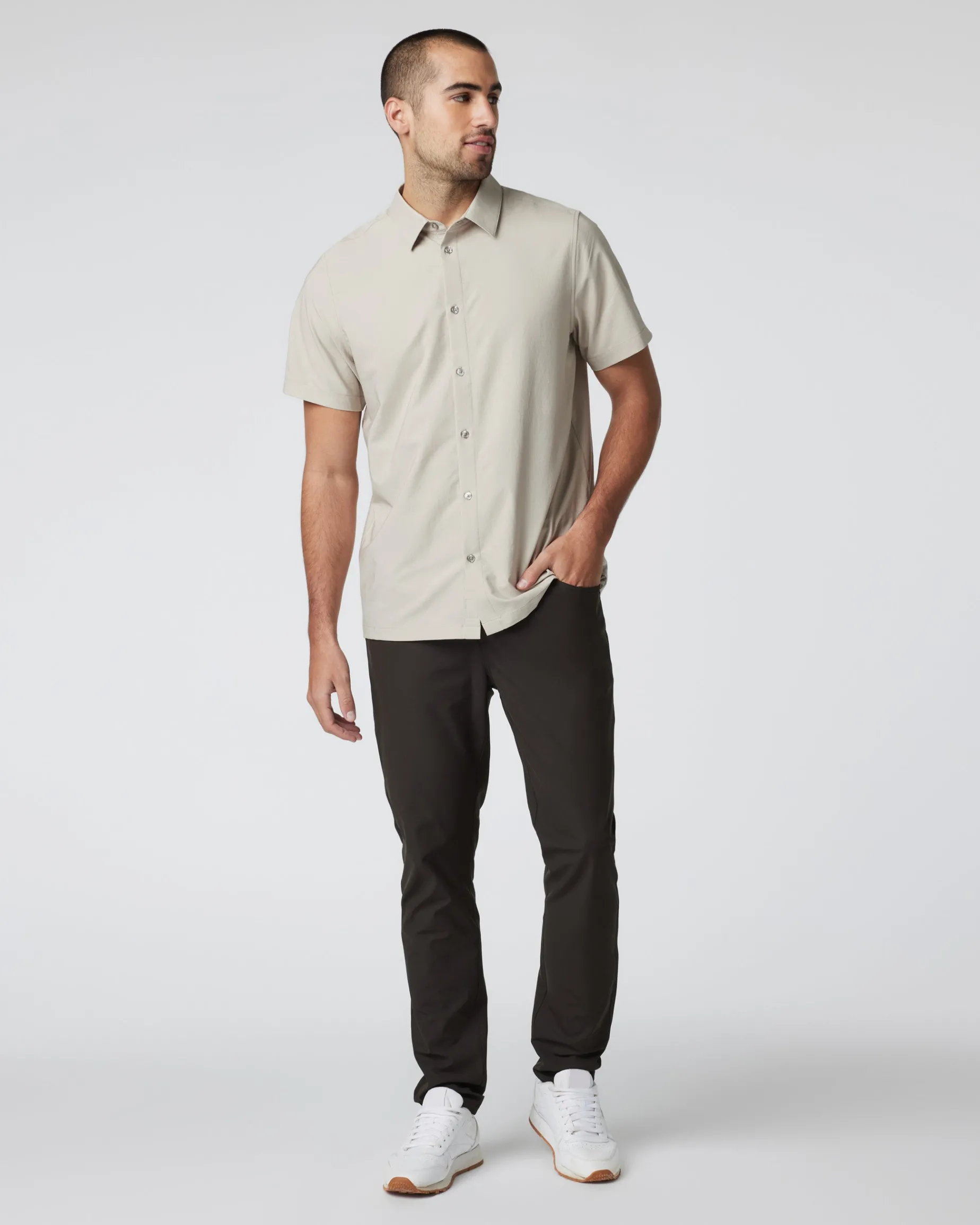 Short Sleeve Manhattan Button Down