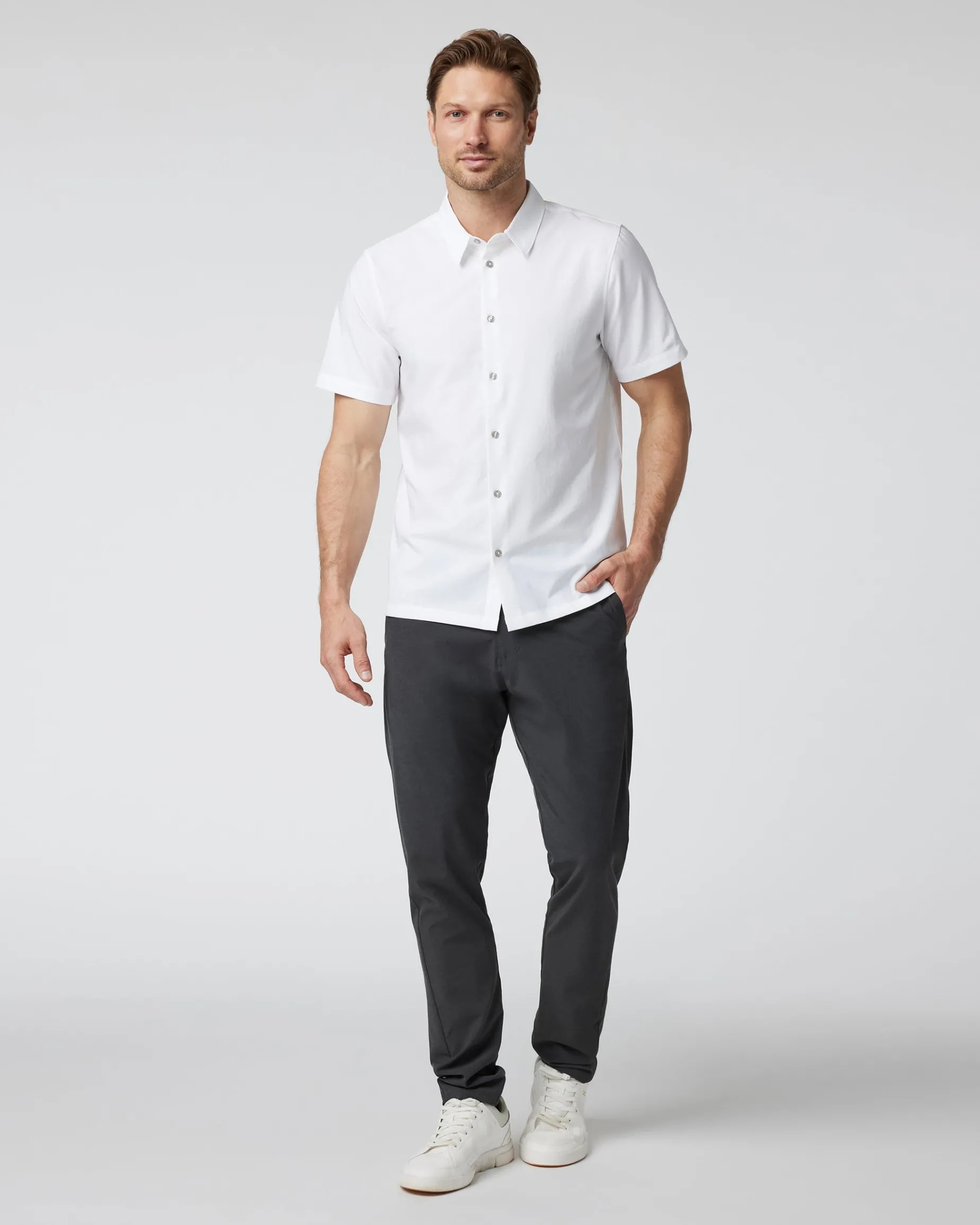 Short Sleeve Manhattan Button Down