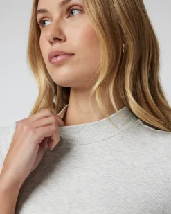 Short Sleeve Pose Mock Neck