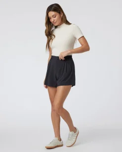 Short Sleeve Pose Mock Neck