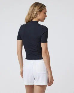 Short Sleeve Pose Mock Neck